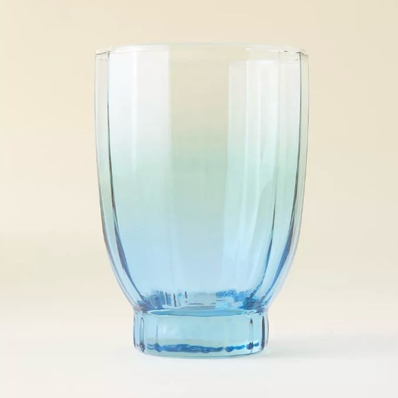 Anthropologie Olsen Juice Glasses Set of 4 Mixed Colors Blue Green Pink Violet - Picture 2 of 5